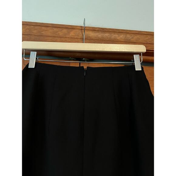 Express Women's Tie Bow Front Straight & Pencil Mini Skirt Solid Black Size 4 - Picture 6 of 10